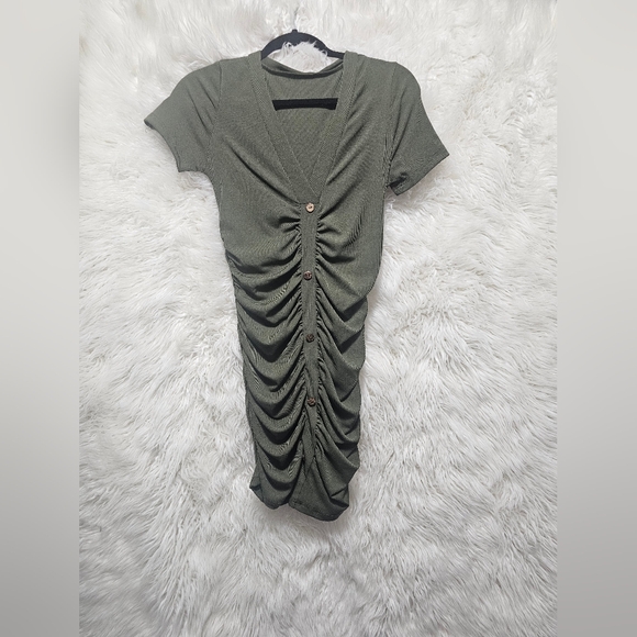 Mini, army green dress - Picture 1 of 4